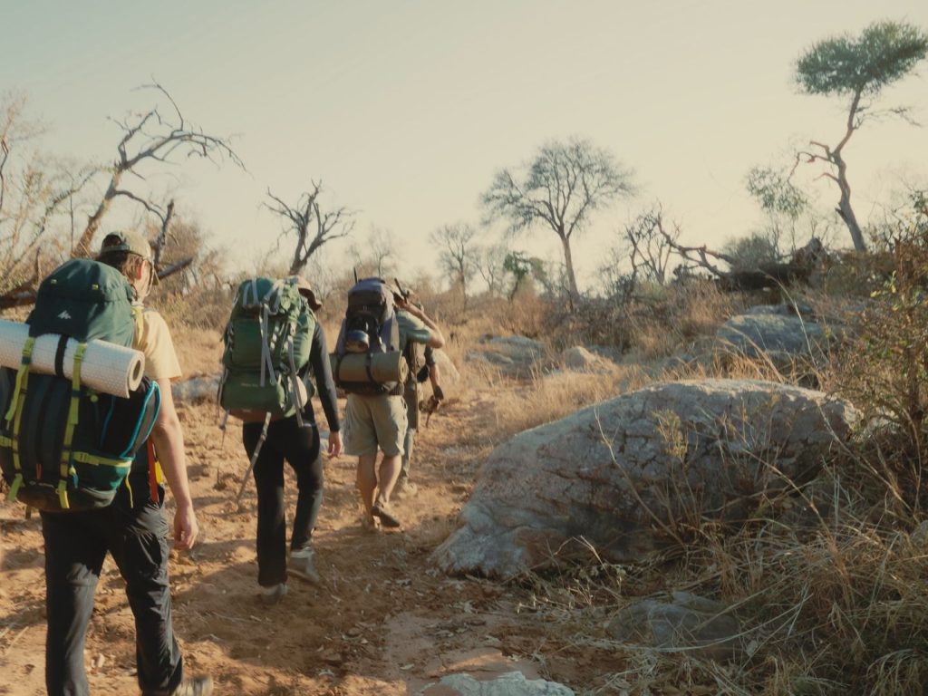 Trails and people walking
